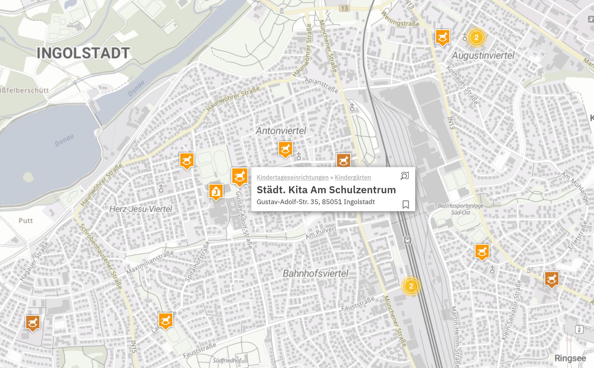 touvia.MAPS ist viel mehr als nur ein weiterer GIS-Viewer: Stadt Ingolstadt Karte Sozialdaten