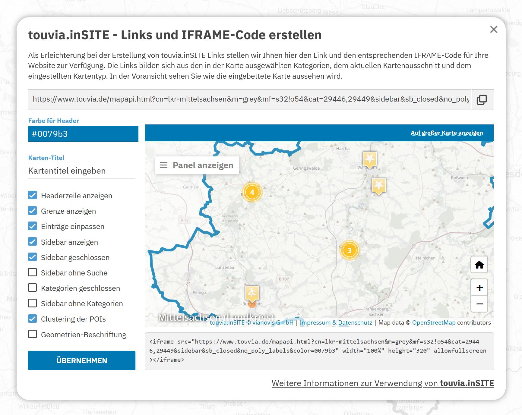 Screenshot touvia.inSITE Konfigurator